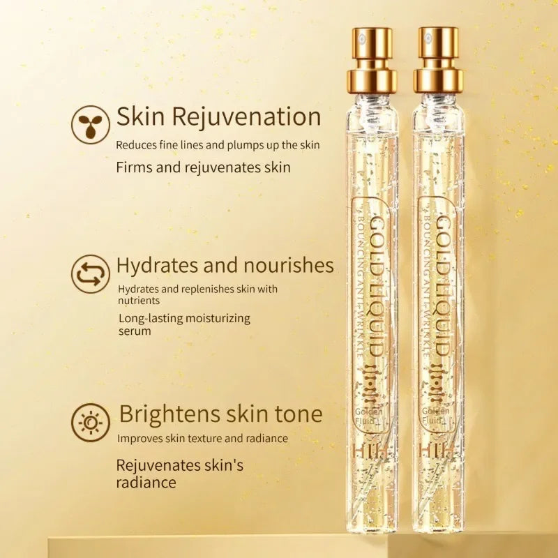 24K Gold Anti Aging Rejuvenecimiento Facial Collagen Essence Absorbable Collagen Wires Face Lift Plump Silk Fibroin Line Serum